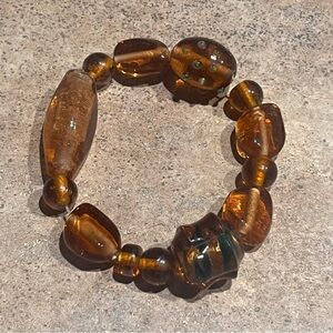Faux, Costume, Estate Jewelry, Brown Beaded Bracelet